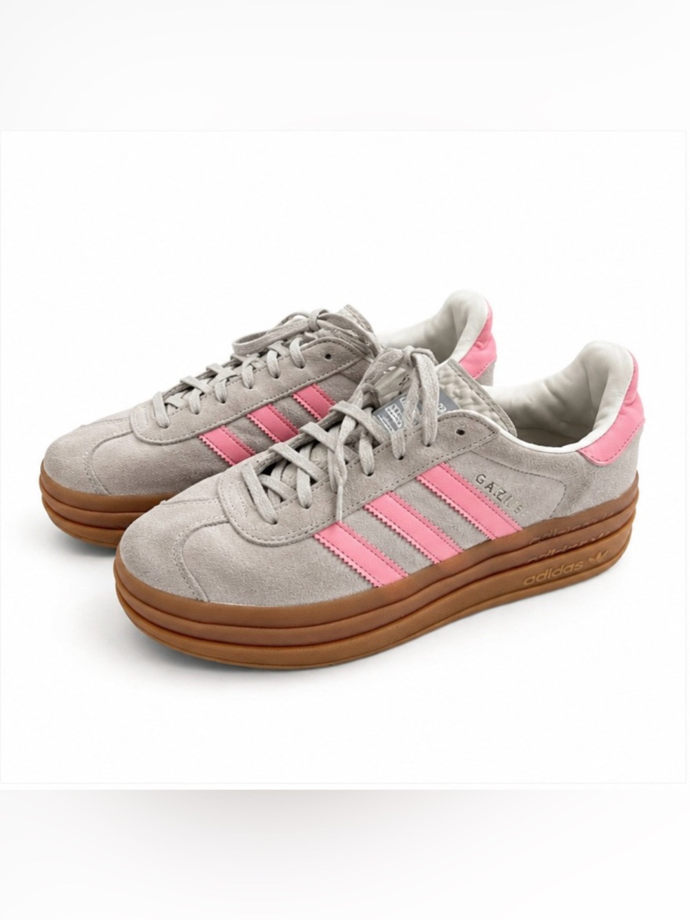 Adidas Gazelle Bold Sneakers Pink Stripe Gum Sole | Women’s Size 7